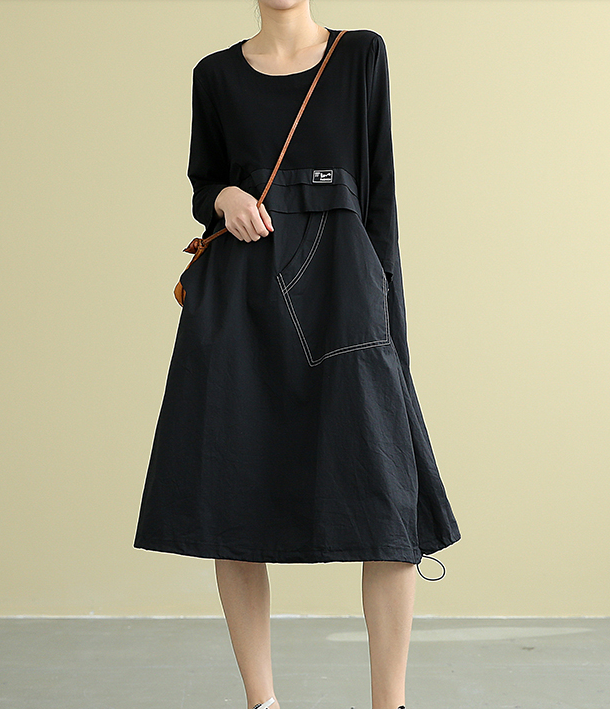 Summer  Spring Cotton  Women loose Dresses DZA05221 VPPBUY shop