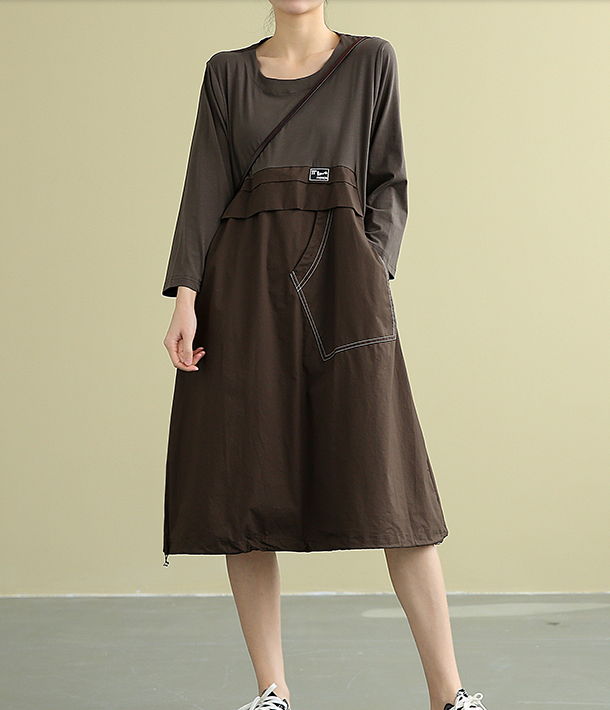 Summer  Spring Cotton  Women loose Dresses DZA05221 VPPBUY shop