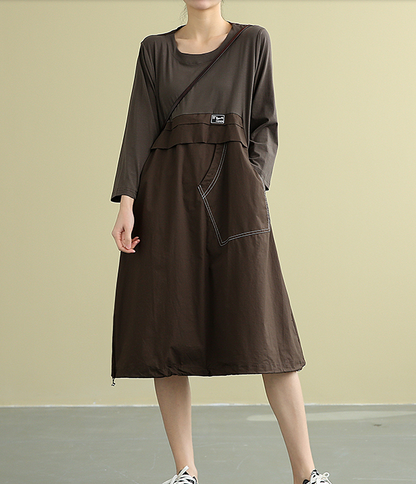 Summer  Spring Cotton  Women loose Dresses DZA05221 VPPBUY shop