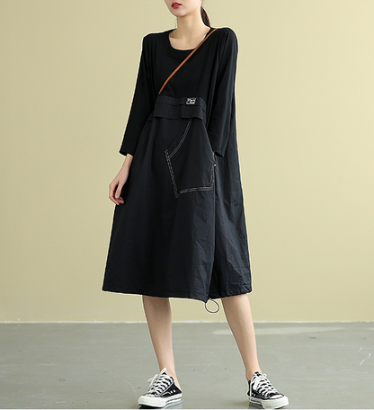 Summer  Spring Cotton  Women loose Dresses DZA05221 VPPBUY shop