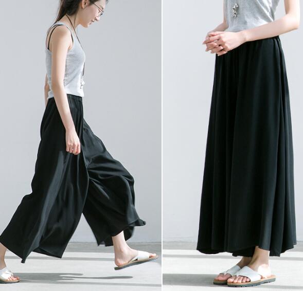 Summer Cotton Women Wide Legs Pants VPPBUY shop