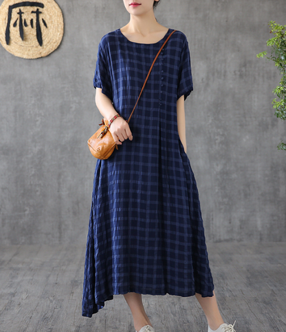 O Neck Summer Spring Cotton Linen Women Dresses DZA20672 VPPBUY shop