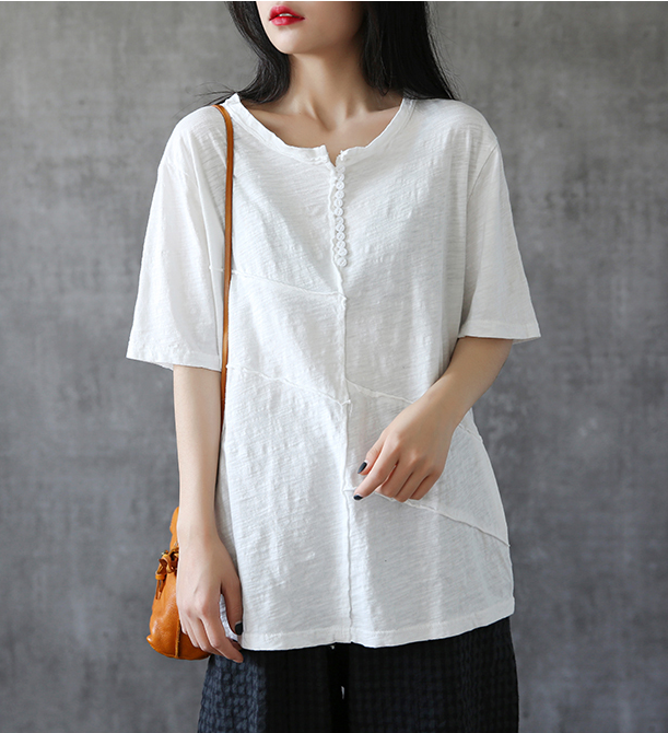 O Neck Summer Women Casual Blouse Cotton Linen Shirts  Women Tops DZA2005242 VPPBUY shop