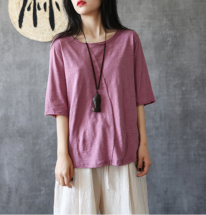 Short Sleeve Summer Women Casual Blouse Cotton Linen Shirts Women Tops DZA2005244 VPPBUY shop