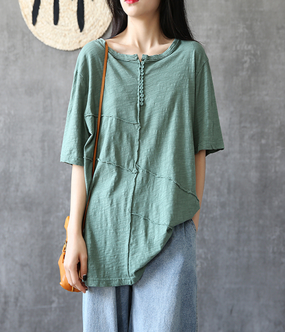 O Neck Summer Women Casual Blouse Cotton Linen Shirts  Women Tops DZA2005242 VPPBUY shop