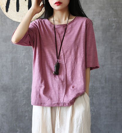 Short Sleeve Summer Women Casual Blouse Cotton Linen Shirts Women Tops DZA2005244 VPPBUY shop