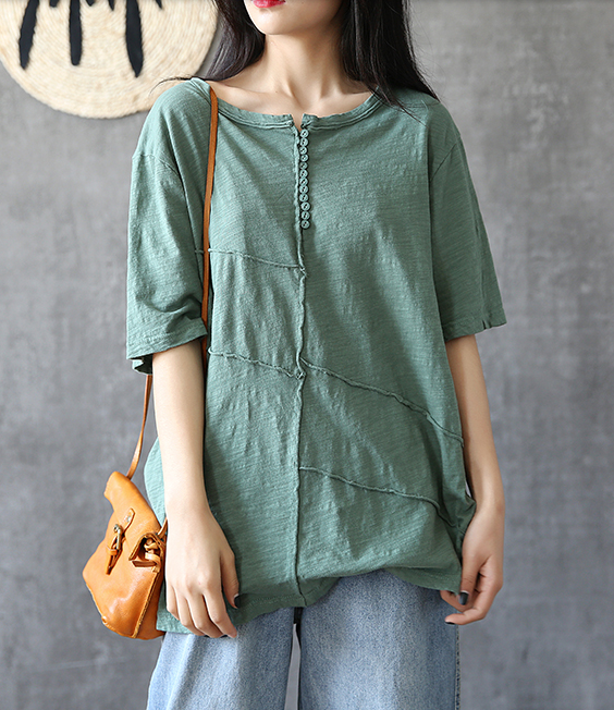 O Neck Summer Women Casual Blouse Cotton Linen Shirts  Women Tops DZA2005242 VPPBUY shop