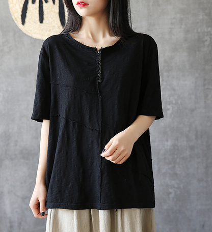 O Neck Summer Women Casual Blouse Cotton Linen Shirts  Women Tops DZA2005242 VPPBUY shop