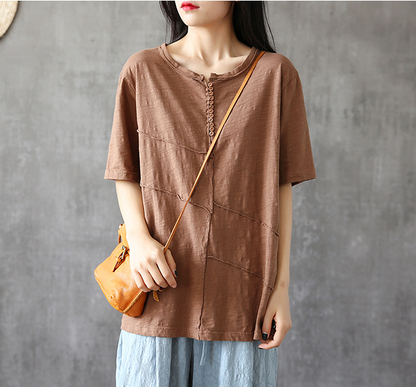 O Neck Summer Women Casual Blouse Cotton Linen Shirts  Women Tops DZA2005242 VPPBUY shop