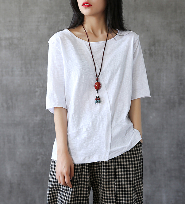 Short Sleeve Summer Women Casual Blouse Cotton Linen Shirts Women Tops DZA2005244 VPPBUY shop