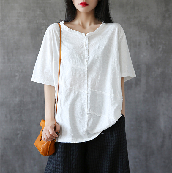 O Neck Summer Women Casual Blouse Cotton Linen Shirts  Women Tops DZA2005242 VPPBUY shop