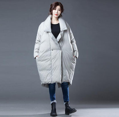 Swallow-tailed Women Winter Loose Duck Down Jackets Long Warm Women Long Down Coat Irregular VPPBUY shop