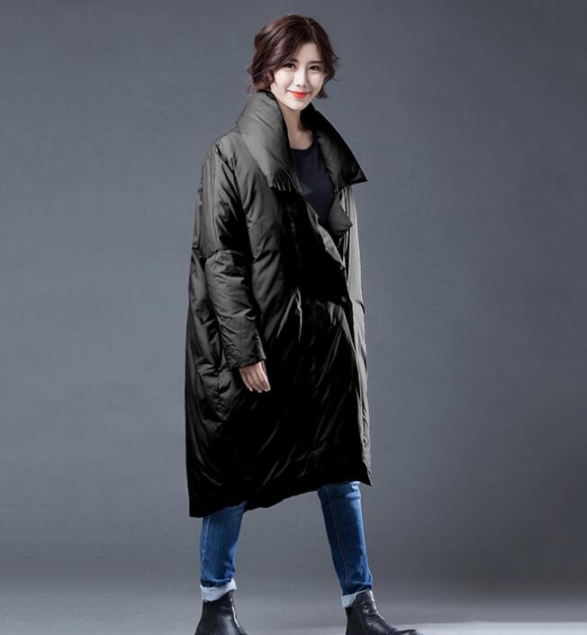 Swallow-tailed Women Winter Loose Duck Down Jackets Long Warm Women Long Down Coat Irregular VPPBUY shop