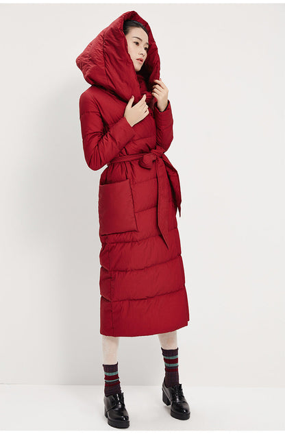 Long Winter Puffer Coat Duck Down Jacket, Down Jacket Women Hooded Down Coat 21005 VPPBUY shop