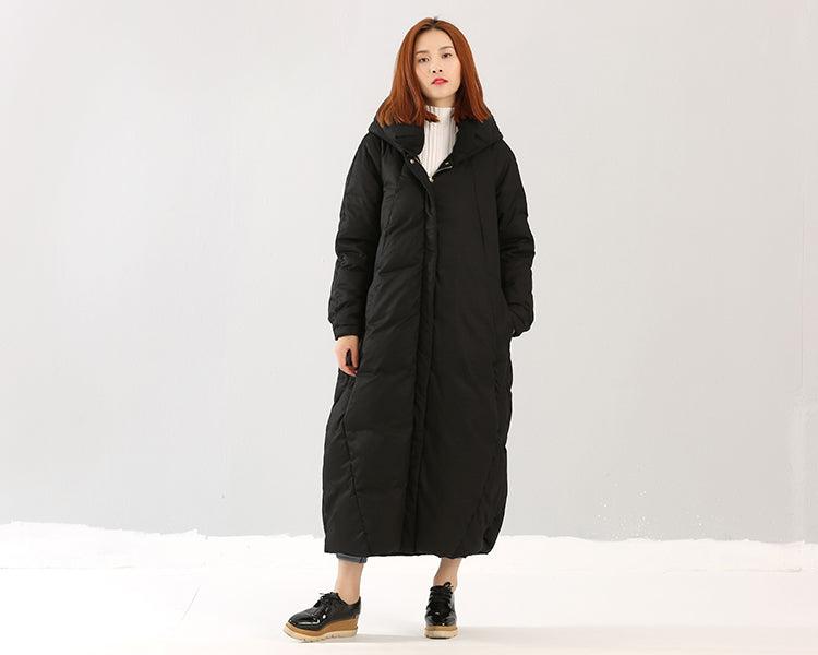 Long Winter Puffer Coat ,Duck Down Jacket, Hooded Down Warm Women Coat 0828 VPPBUY shop