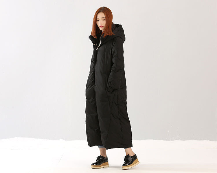 Long Winter Puffer Coat ,Duck Down Jacket, Hooded Down Warm Women Coat 0828 VPPBUY shop