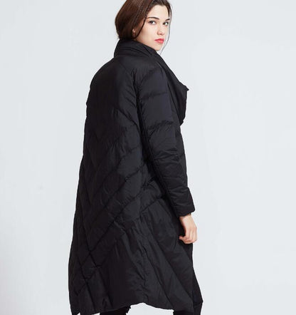 High Collar Women Winter Coat,Thick 90% Duck Down Puffer Jackets Warm Down Coat Any Size VPPBUY shop