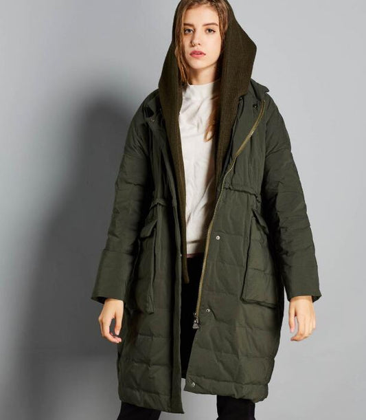 Army Green Women Winter Thick 90% Duck Down Jackets Warm Down Coat VPPBUY shop