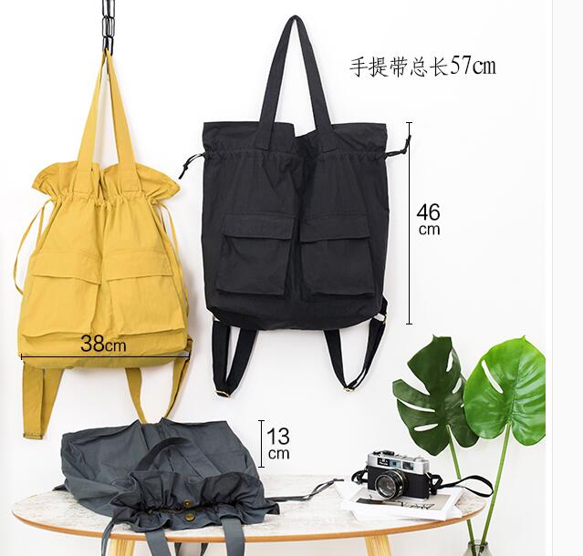 Washed Oxford Simple Design Casual Large Backpack Women Handbag Bag Shoulder Tote Bag VPPBUY shop