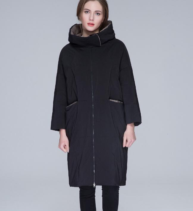 Black Winter Loose Duck Down Jackets Hooded Warm Women Long Down Coat VPPBUY shop