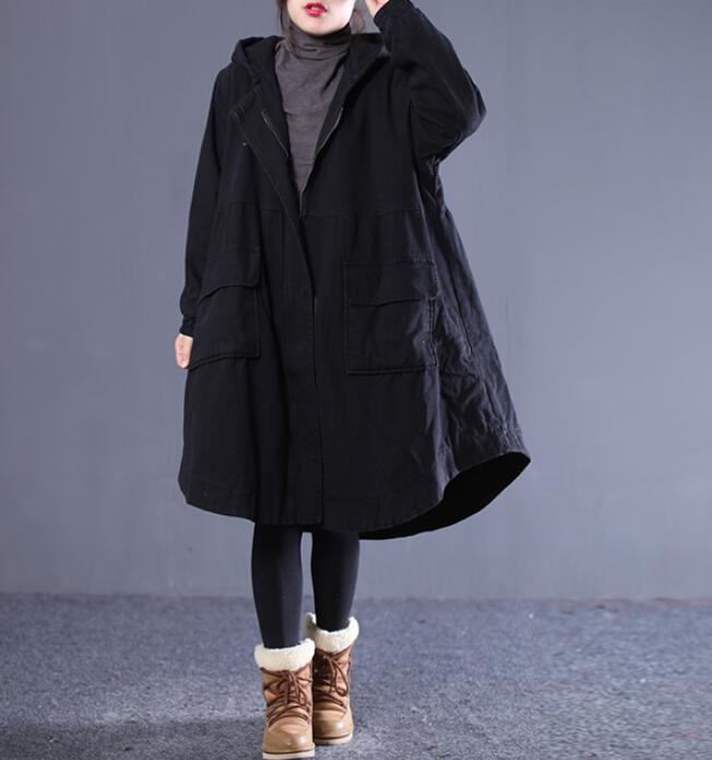 Casual Coat Loose A line Parka Plus Size Coat Jacket VPPBUY shop