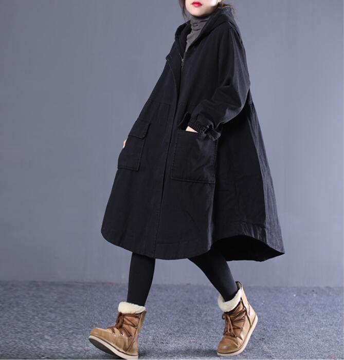 Casual Coat Loose A line Parka Plus Size Coat Jacket VPPBUY shop