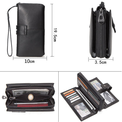 Men's Leather Wallet Leather Purse Hand Bag Clutch Bag Card Package Storage Bag For Gift VPPBUY shop