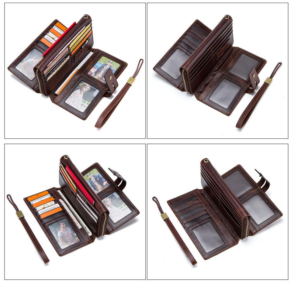 Men's Leather Wallet Leather Purse Hand Bag Clutch Bag Card Package Storage Bag For Gift VPPBUY shop