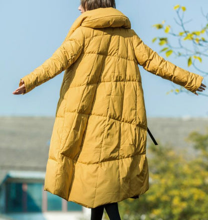 Long Winter Duck Down Jacket, Hooded Down Jacket Women Plus Size VPPBUY shop