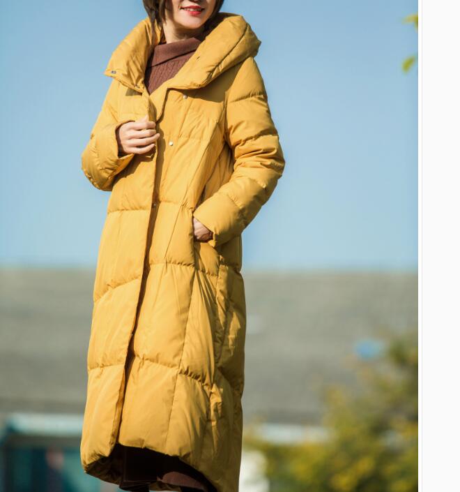 Long Winter Duck Down Jacket, Hooded Down Jacket Women Plus Size VPPBUY shop