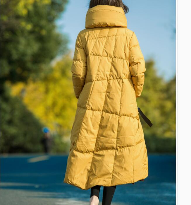 Long Winter Duck Down Jacket, Hooded Down Jacket Women Plus Size VPPBUY shop