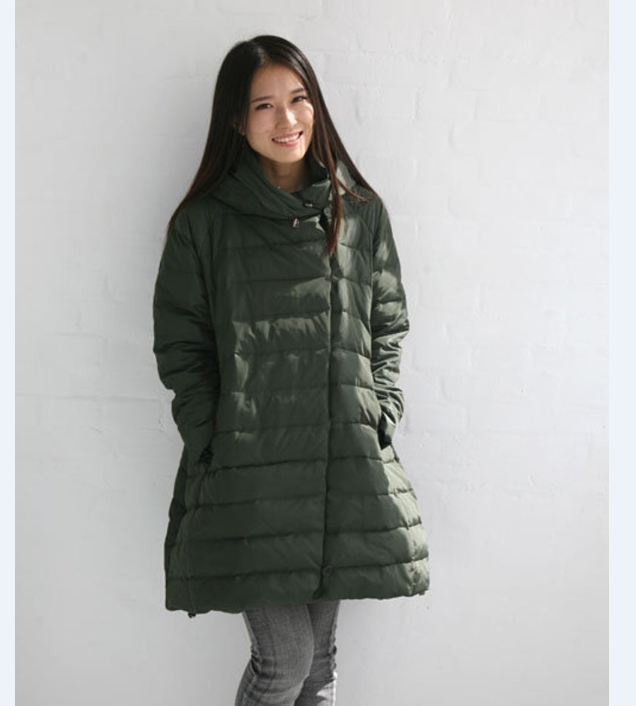 A-line Casual Hooded Winter Puffer Coat Women Down Jacket Any Size 63702 VPPBUY shop