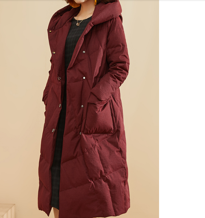 Long Winter Duck Down Jacket, Hooded Down Jacket Women Coat VPPBUY shop