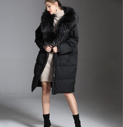 Large Fur Trim Puffer Long Women Down Coat Winter Loose 90% Duck Down Jackets 5122 VPPBUY shop