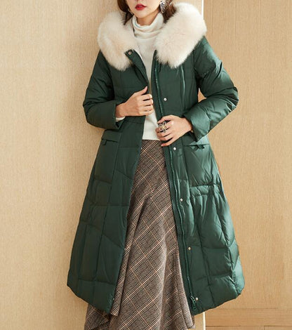 Fur Trim Long Winter Duck Down Jacket Hooded Down Jacket Women Coat VPPBUY shop