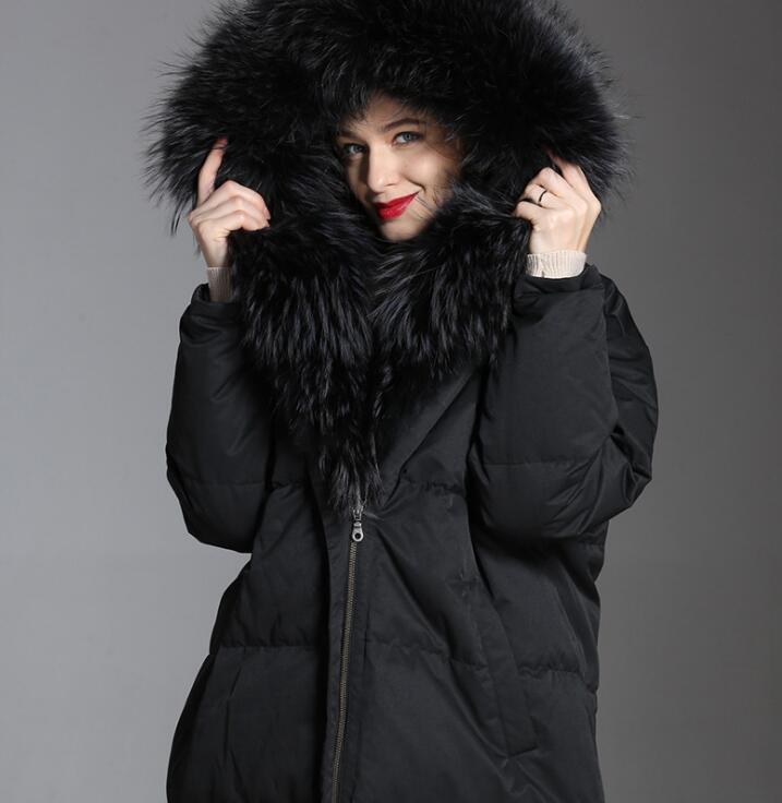 Large Fur Trim Puffer Long Women Down Coat Winter Loose 90% Duck Down Jackets 5122 VPPBUY shop