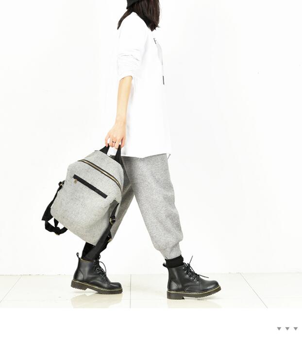 Gray Casual Large Backpack Women Travel Bag Shoulder Bag VPPBUY shop