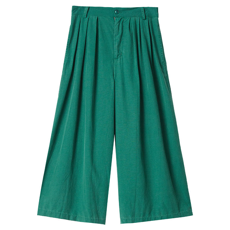 Green Linen Summer Women Casual Pants with Pockets SJ97138 VPPBUY shop