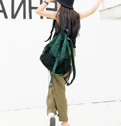 Green Simple Design Casual Large Backpack Women Handbag Bag Shoulder Tote Bag VPPBUY shop