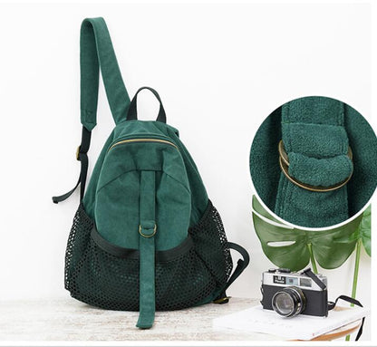 Green Simple Design Casual Large Backpack Women Handbag Bag Shoulder Tote Bag VPPBUY shop