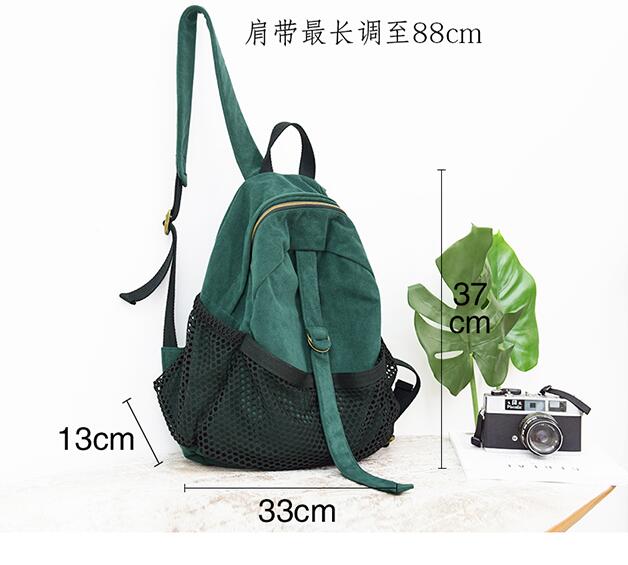 Green Simple Design Casual Large Backpack Women Handbag Bag Shoulder Tote Bag VPPBUY shop