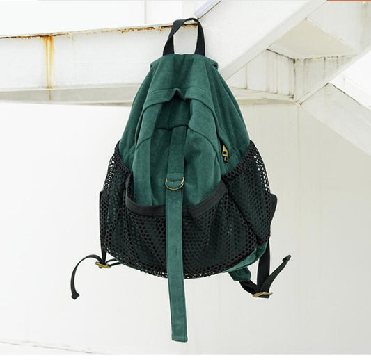 Green Simple Design Casual Large Backpack Women Handbag Bag Shoulder Tote Bag VPPBUY shop