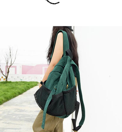 Green Simple Design Casual Large Backpack Women Handbag Bag Shoulder Tote Bag VPPBUY shop