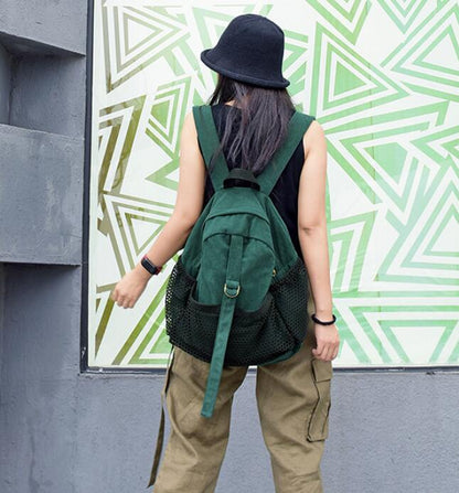 Green Simple Design Casual Large Backpack Women Handbag Bag Shoulder Tote Bag VPPBUY shop