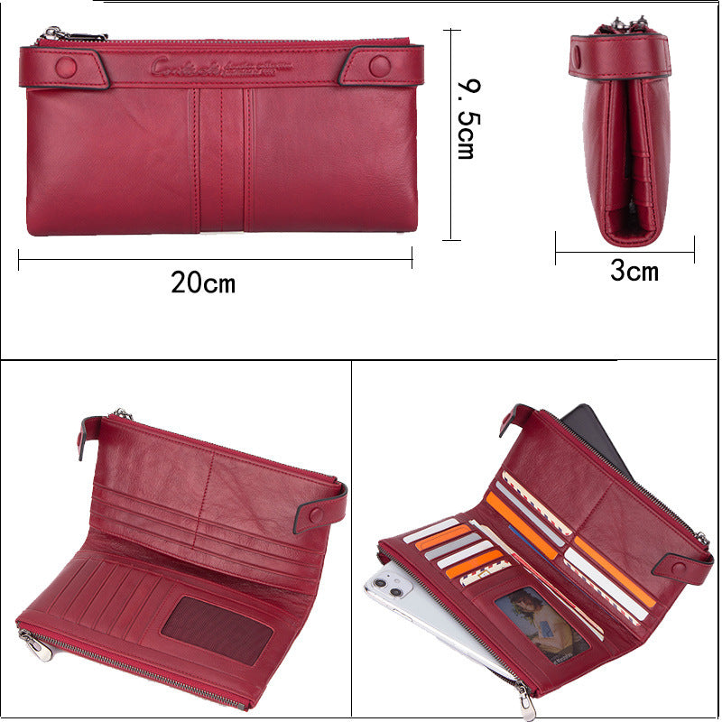 Ladies Leather Wallet Hand Bag Purse Card Package Clutch Bag Storage Bag For Gift VPPBUY shop