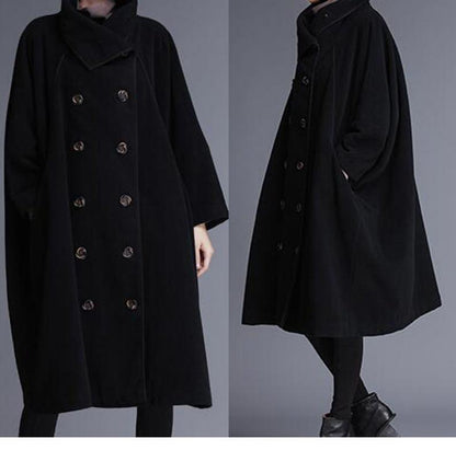 loose Black Long Women Wool Coat VPPBUY shop