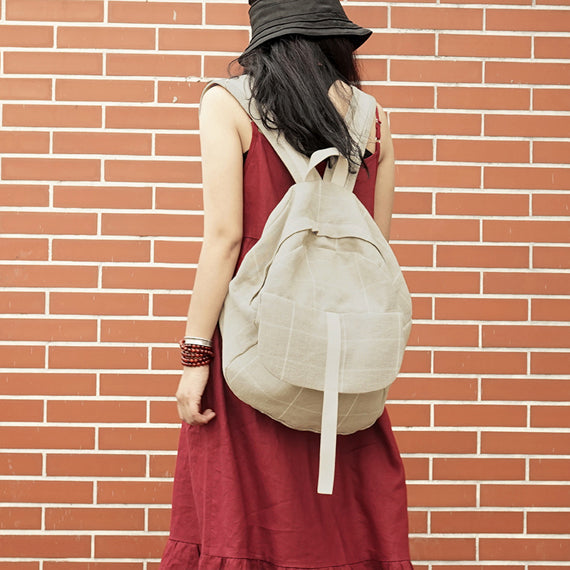 Checked Casual Simple Style Women Backpack Shoulder Bag VPPBUY shop