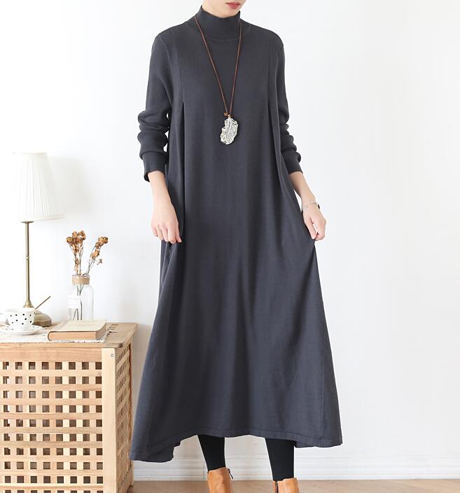 A-line Knit Long Women Dresses AMT962328 VPPBUY shop