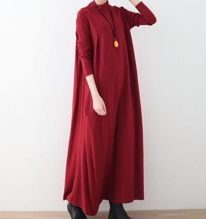 A-line Knit Long Women Dresses AMT962328 VPPBUY shop