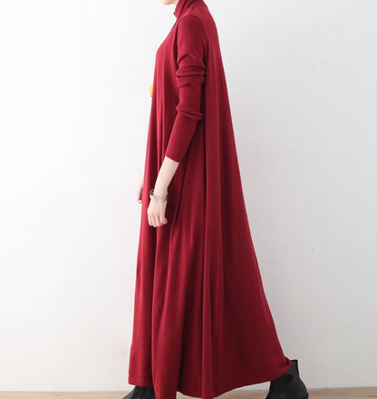 A-line Knit Long Women Dresses AMT962328 VPPBUY shop